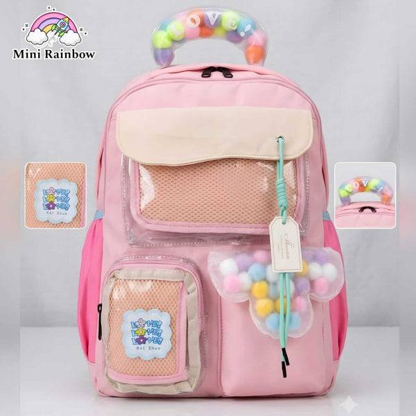 GoodSmile™ Parachute Girls Funky Backpacks | Size 16 × 12 Inch | Multi Zipper Pockets