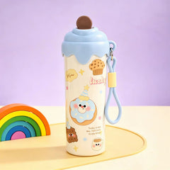 Ice Cream Shape Stainless Steel Water Bottle – 600 ML | Cute Insulated Bottle | Hot & Cold 🔥❄