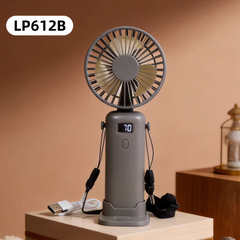 Portable Rechargeable Foldable Hand Fan with Digital Display – 5 Speed Modes - 800 mah Battery ( 30-40 Minutes Backup )