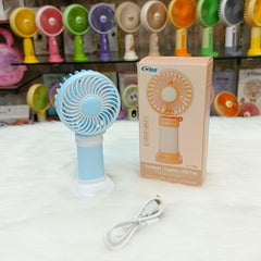 3 Speed Mini Size Rechargeable Hand Fan ( SIZE : 5 × 3 inch )