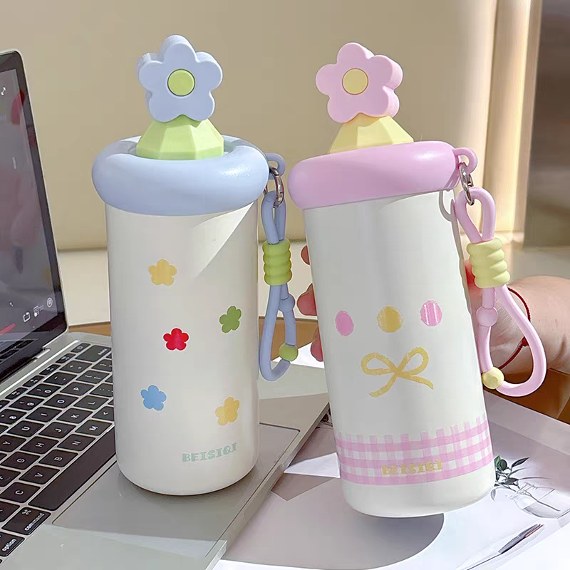 Premium Floral Stainless Steel Water Bottle – 600ml (SUS 316)