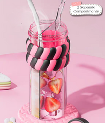 Twinsip™ 2 Compartments Acrylic Unbreakable Fancy Sippers | 720 ml