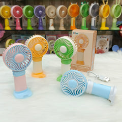 3 Speed Mini Size Rechargeable Hand Fan ( SIZE : 5 × 3 inch )