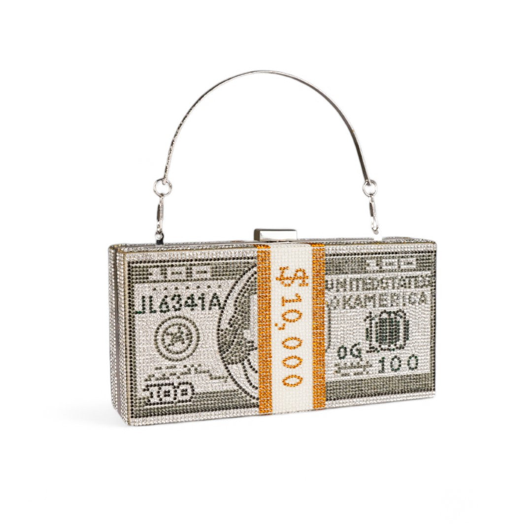 Luxury Dollar Shape Crystal Clutches For Womens