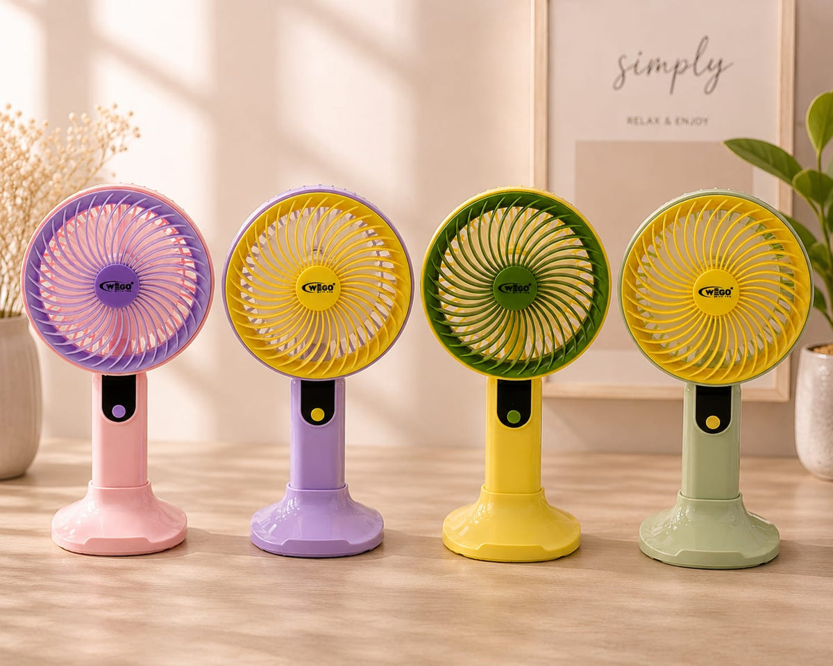 Premium Rechargeable Fans | 5 Speed Modes | 1200mAh Lithium Battery | Type-C Charging