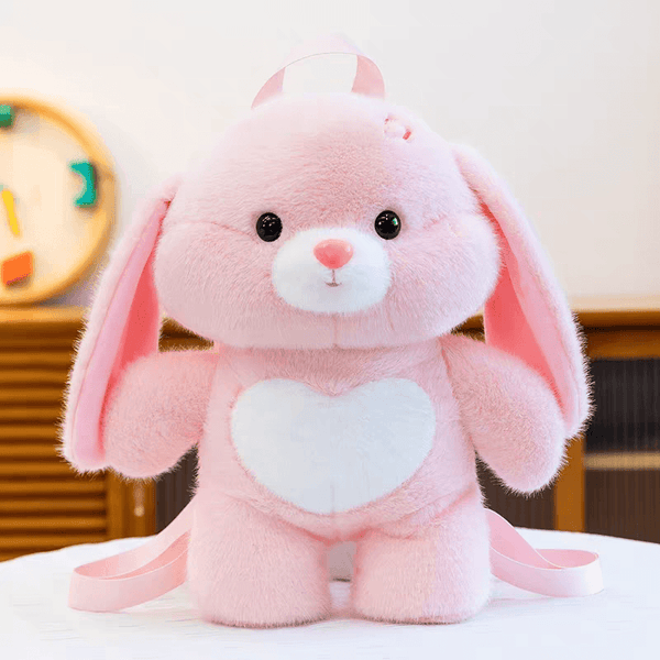 Premium Bunny Fluffy Plush Backpacks – Large Size (14 × 9 Inch)