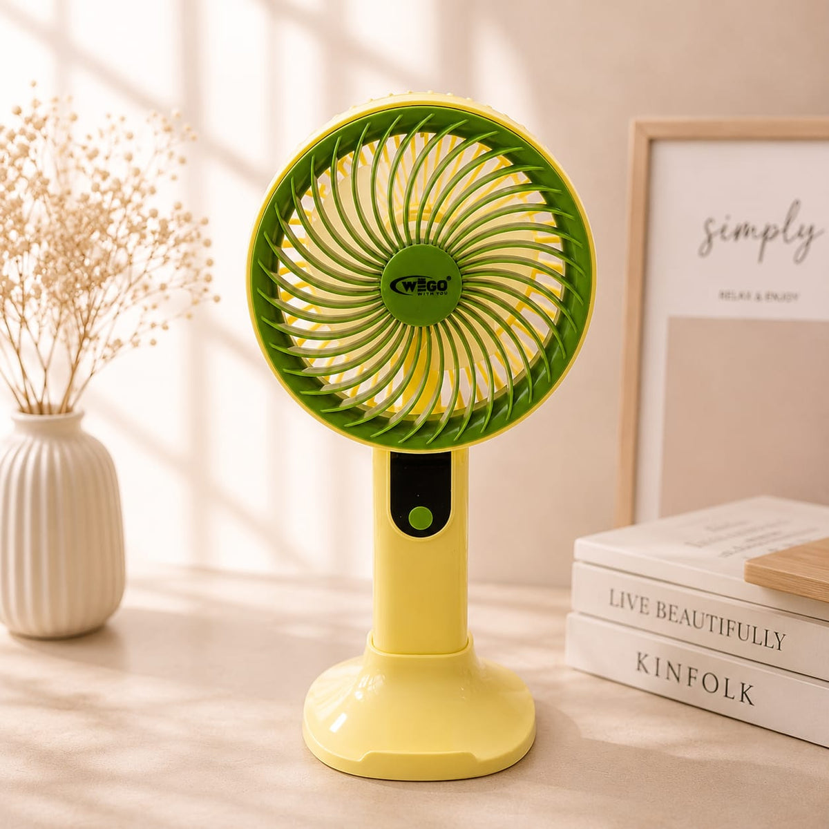Premium Rechargeable Fans | 5 Speed Modes | 1200mAh Lithium Battery | Type-C Charging