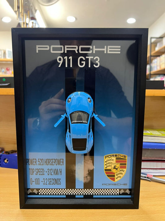 Premium 3D Mini Sports Car Display Wooden Frames For Room Decor & Car Lovers