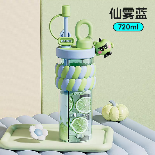 Twinsip™ 2 Compartments Acrylic Unbreakable Fancy Sippers | 720 ml