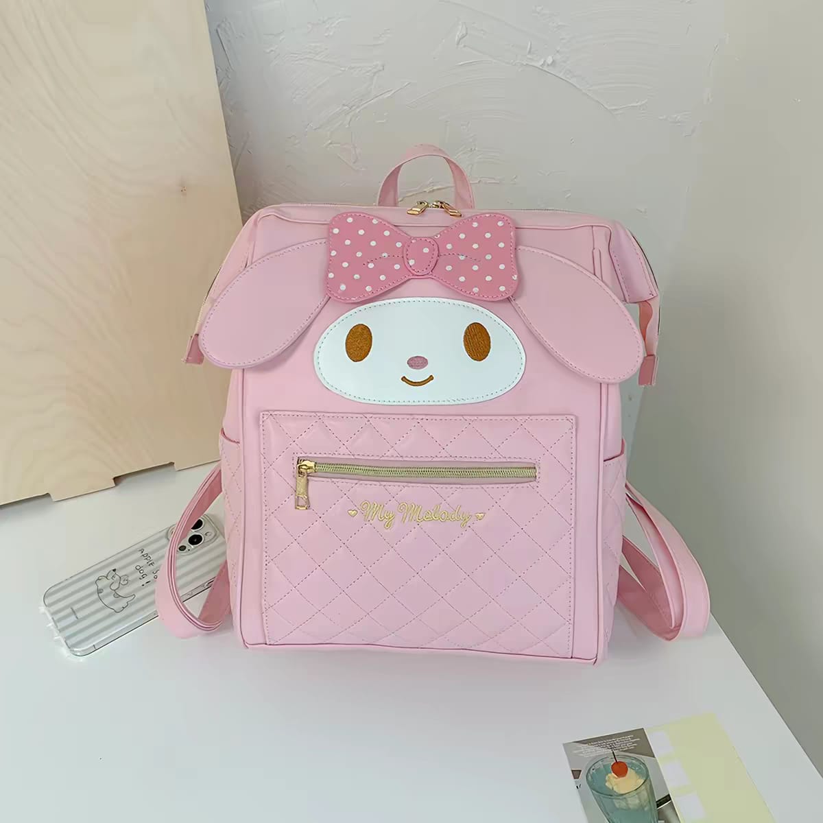 New Sanrio Leather Backpacks For Kids ( Size 15 × 10 Inch )