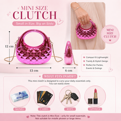 💖 Fashion Acrylic Women's Mini Clutch Bags | 13 × 12 cm Size