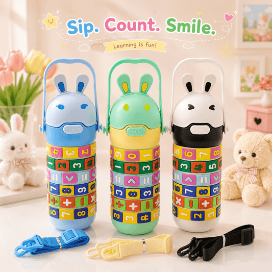Bunny Count™ Kids Learning Sipper Bottle – BPA Free Plastic - 520ml