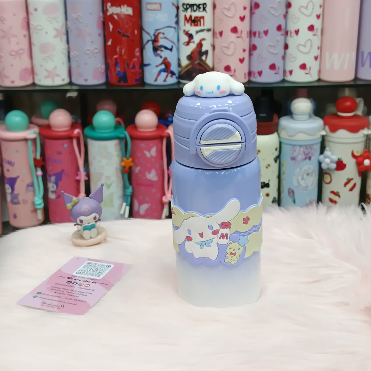 Sanrio Double Drinking Stainless Steel Vacuum Water Bottle – 480ml | Hot & Cold Insulated Flask
