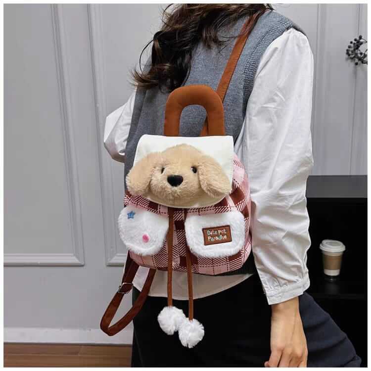 Cute Character Plush Kids Backpack – Soft & Adorable Mini Travel Bag ( Size 9 × 8 inch )