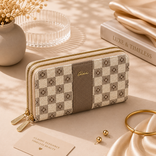 Branded Imported Double Zipper Ladies Hand Wallets