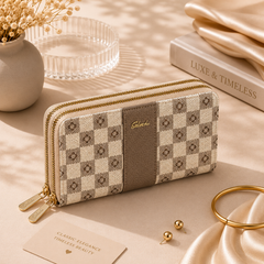 Branded Imported Double Zipper Ladies Hand Wallets