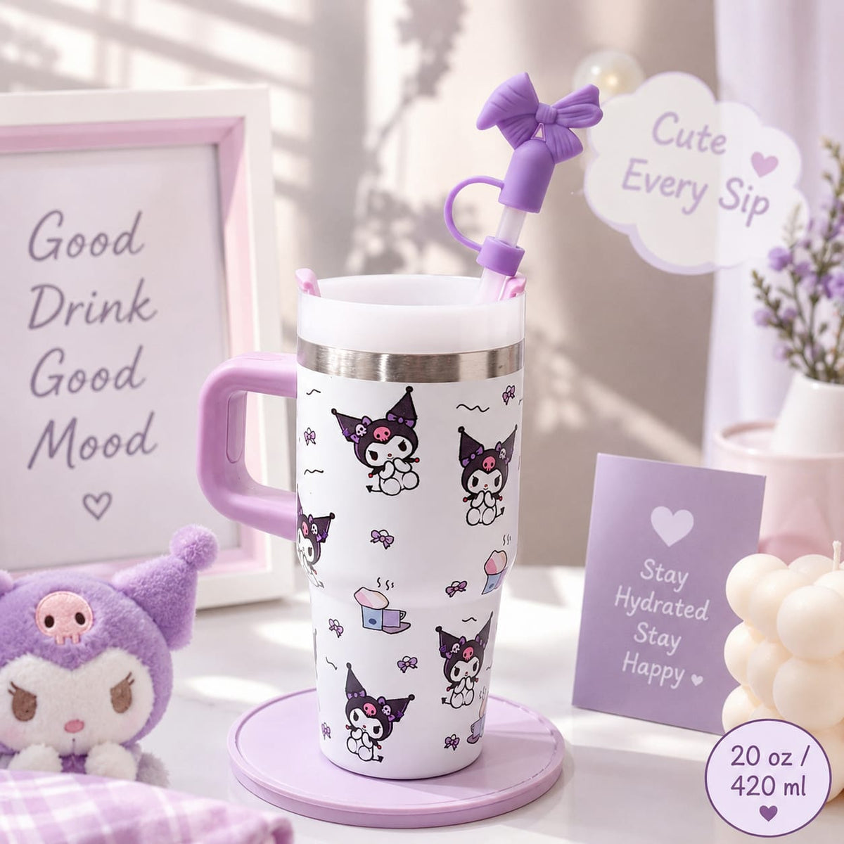Sanrio Small Size Stainless Steel Children's Tumblers 😻 14 Oz / 420 ml