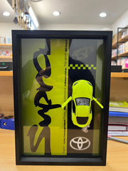 Premium 3D Mini Sports Car Display Wooden Frames For Room Decor & Car Lovers