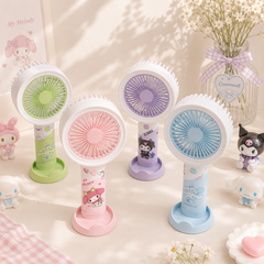 💞 Sanrio Rechargeable Mini Cooling Fans 💞 6 Inch Size • 3 Speed Modes • Type C