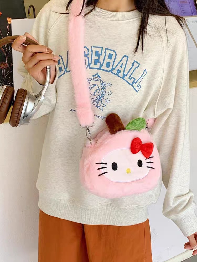 Hello Kitty Plush Crossbody Girls Bags
