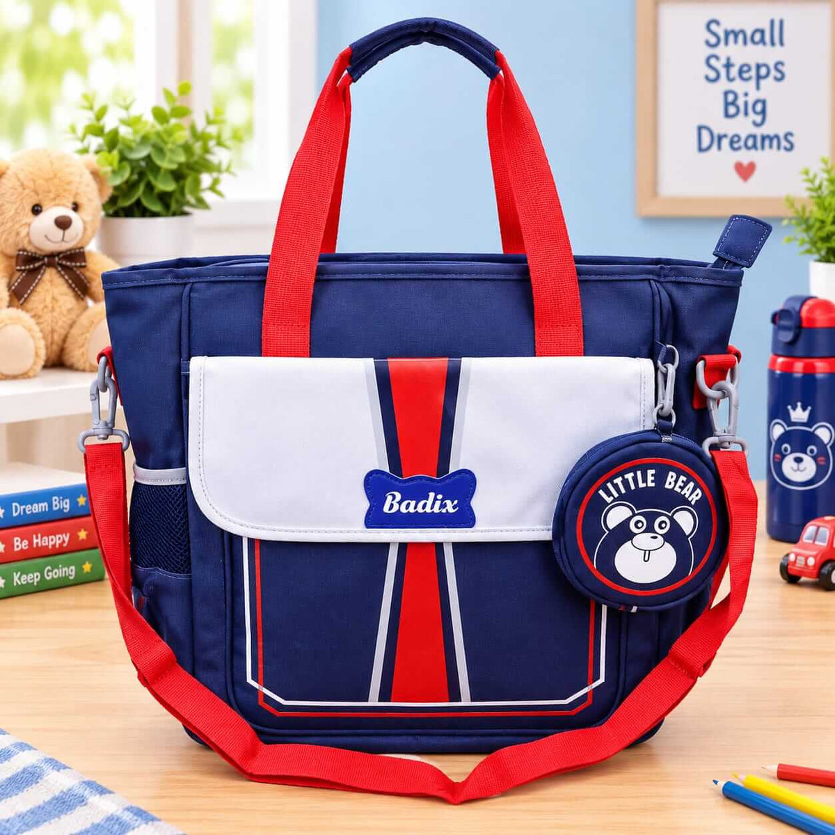 New 2-in-1 Kids Travel Bag & Backpack – Multi-Style – Size 14 × 12 Inch