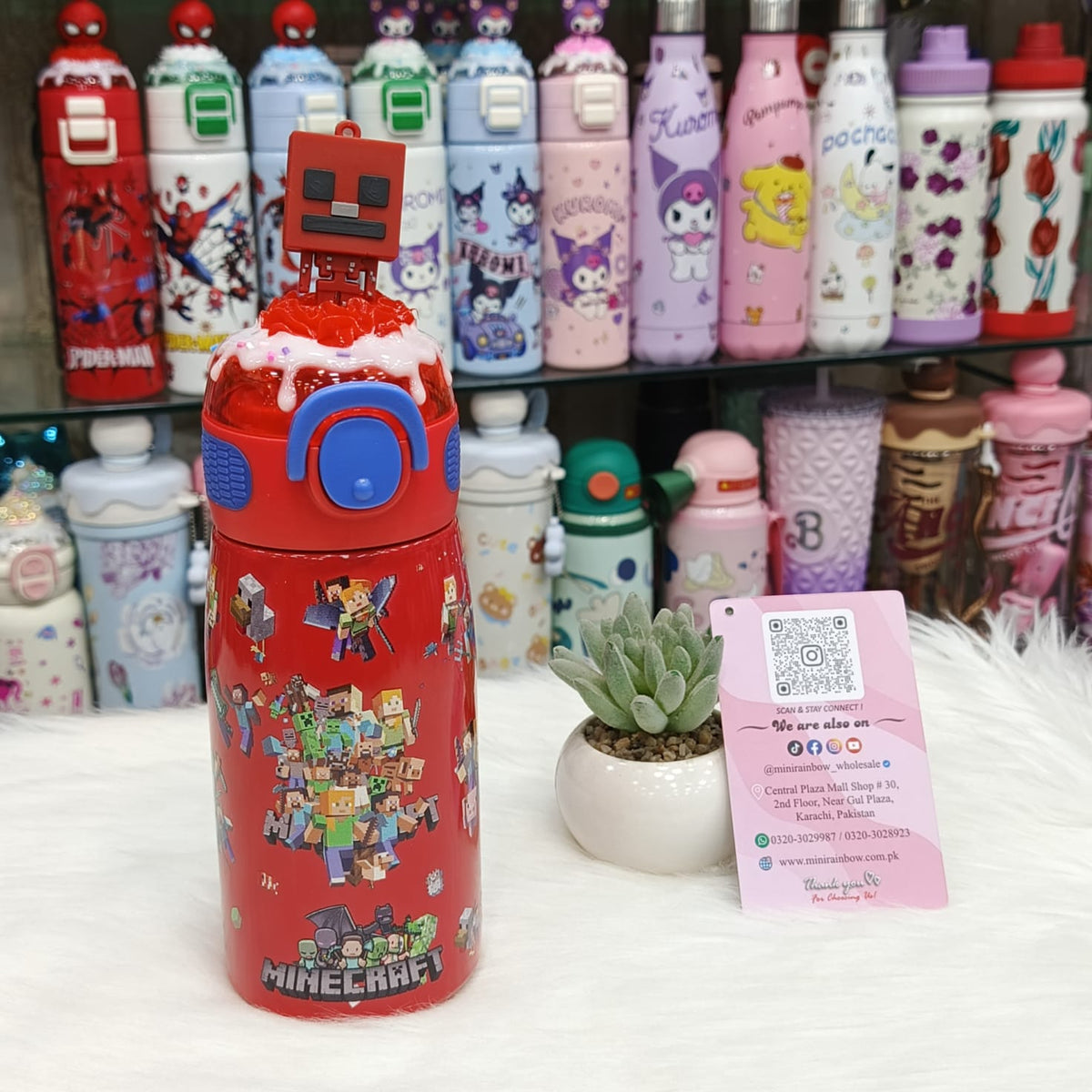 Minecraft Adventure Stainless Steel Water Bottle – 620ml | SUS 316 Insulated Kids Flask