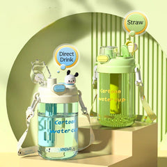 Sanrio BPA Free Plastic Water Bottles | 650 ml | 2 in 1 Drinking Option .