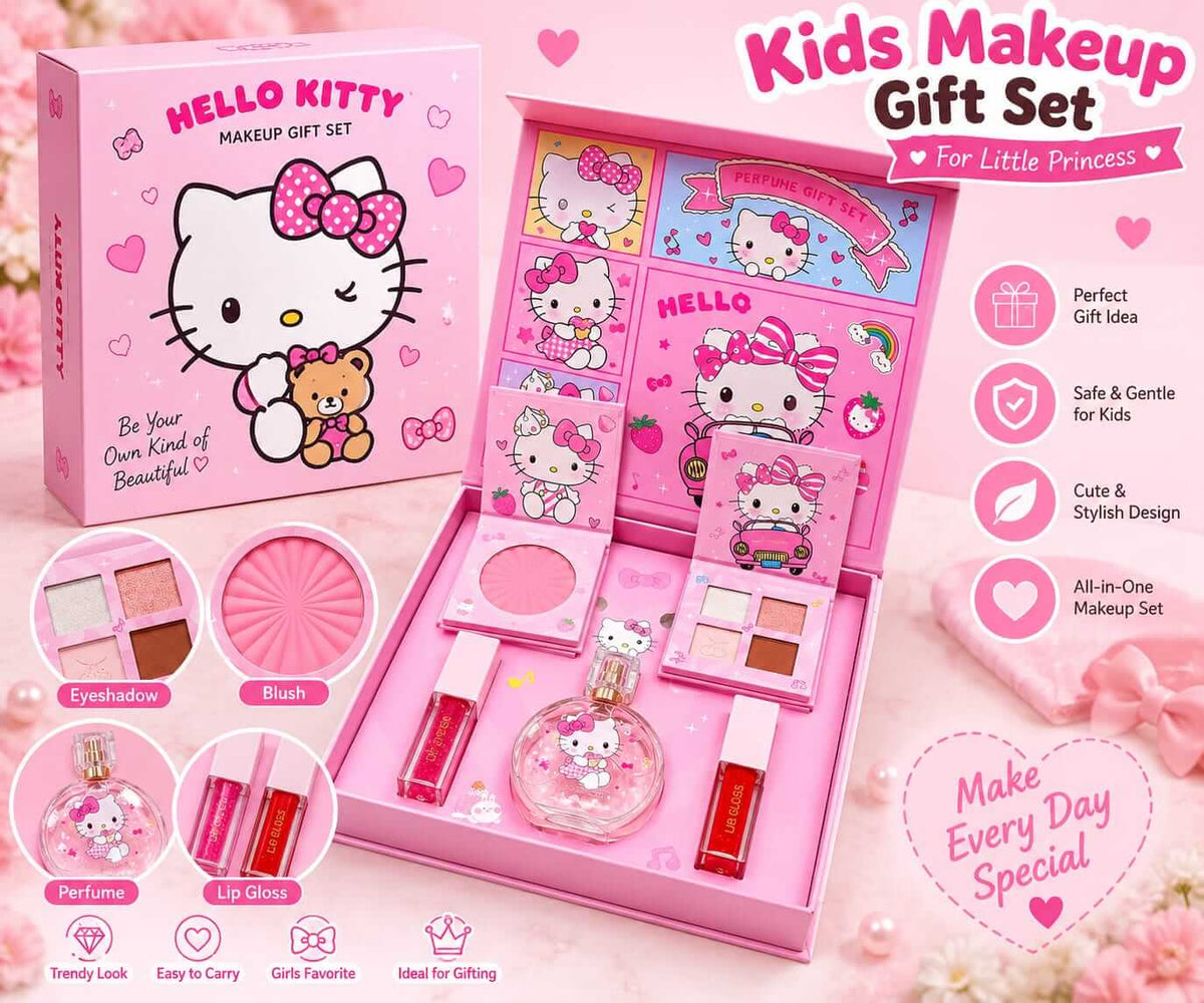 Hello Kitty Premium Makeup & Perfume Gift Set – Pack of 5