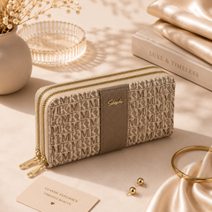Branded Imported Double Zipper Ladies Hand Wallets