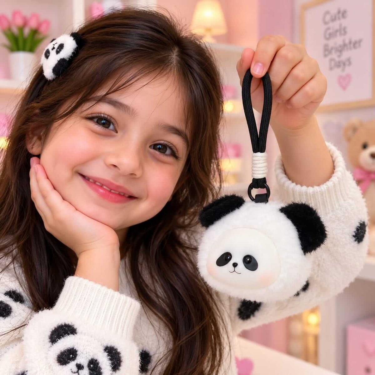 Cute Plush Mini Size Cartoon Pouch Keychain - Size 5 × 4 Inch