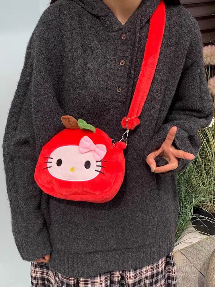 Hello Kitty Plush Crossbody Girls Bags