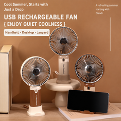 Turbo Speed Premium Rechargeable Hand Fans | 5 Speed Modes | 1200 Mah Fast Battery | Type C