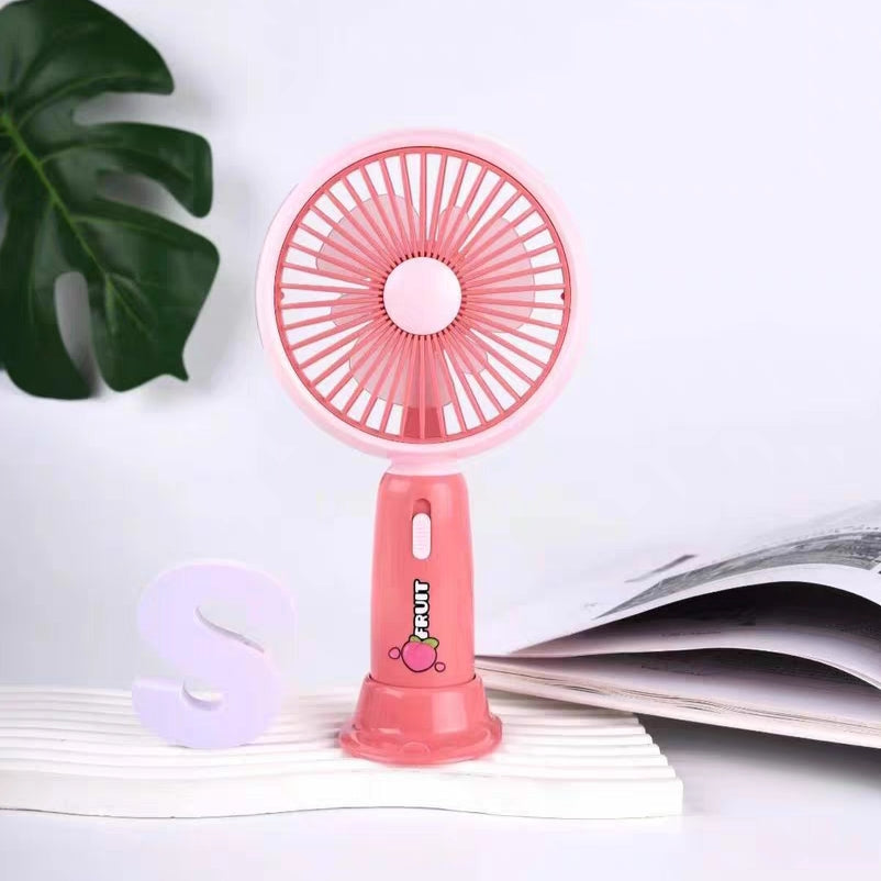 New Rechargeable Traveling Hand Fans with Stand & Led Light