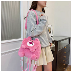 Cute Lotso Plush 2-in-1 Backpack & Crossbody Bag
