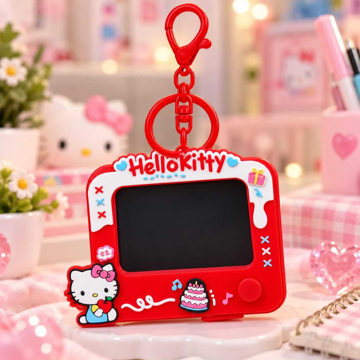Mini LCD Writing Tablet Keychain & Bag Charms
