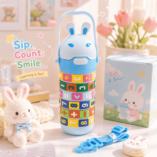 Bunny Count™ Kids Learning Sipper Bottle – BPA Free Plastic - 520ml