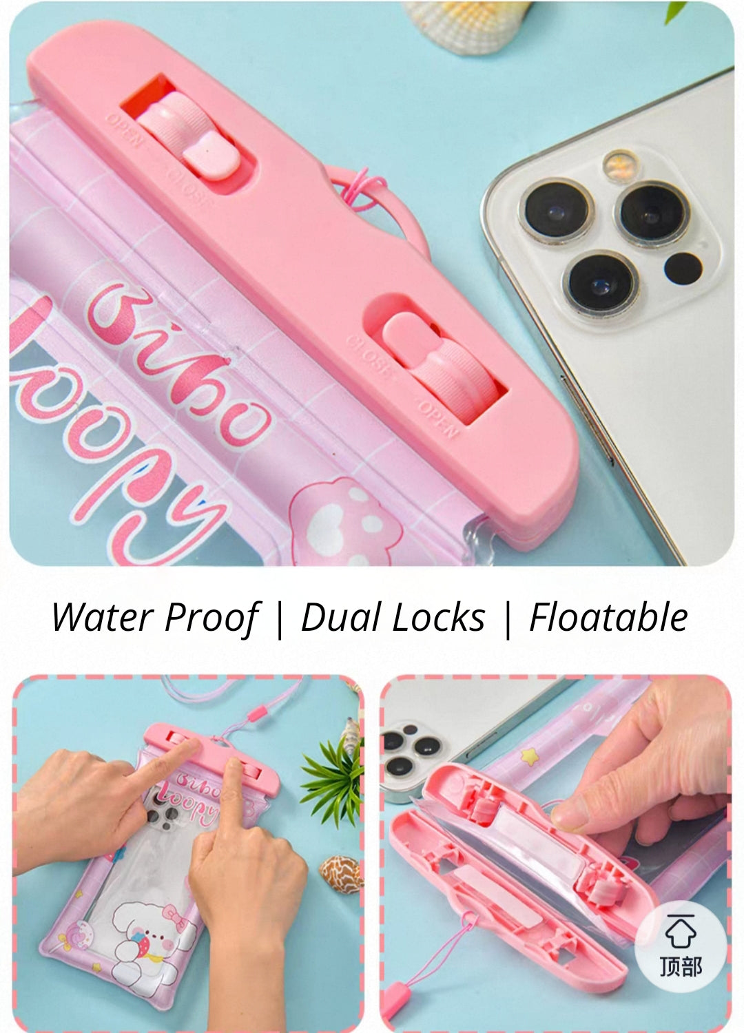 Waterproof Cellphone Pouches For Swmming / Picnic | Floating | For Girls Random Cartoon