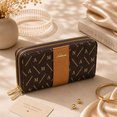 Branded Imported Double Zipper Ladies Hand Wallets