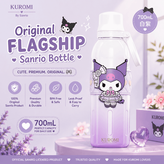 Original Flagship Sanrio Kuromi Stainless Steel Water Bottle – 700 ml / Hot / Cold 🔥❄