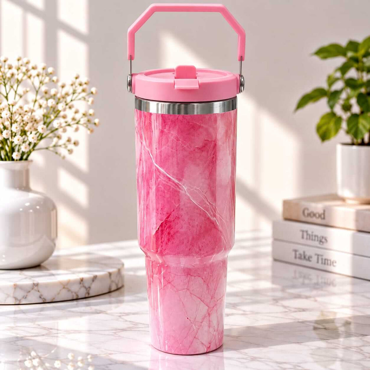 30 OZ Vacuum Insulated Handle Tumbler 890 ml