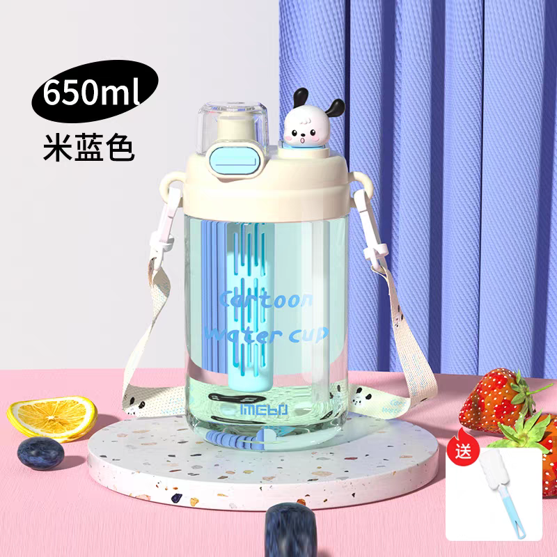 Sanrio BPA Free Plastic Water Bottles | 650 ml | 2 in 1 Drinking Option .