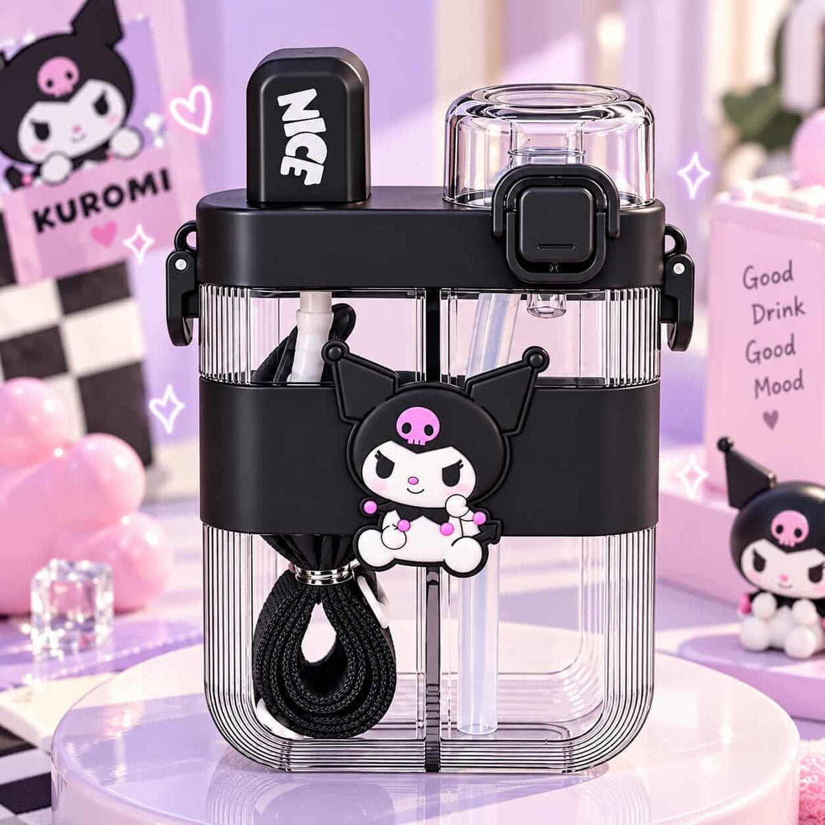 Double Compartments Drinking Kids Water Bottles