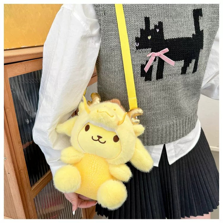Sanrio Cartoon Plush Crossbody Bags For Children's ✨ Size 8 × 6 Inch