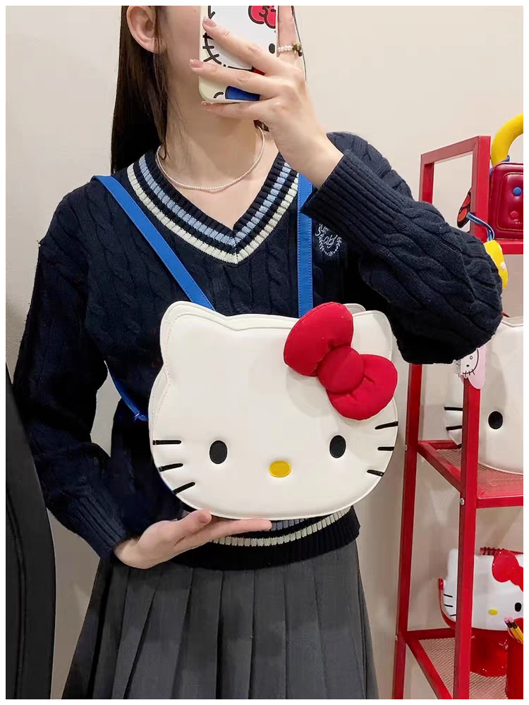 Premium 3D Original HELLO KITTY Leather Girls Backpacks - Size 10 × 8 inch