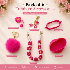 Pack Of 6 Stylish Tumbler Accessories 💞