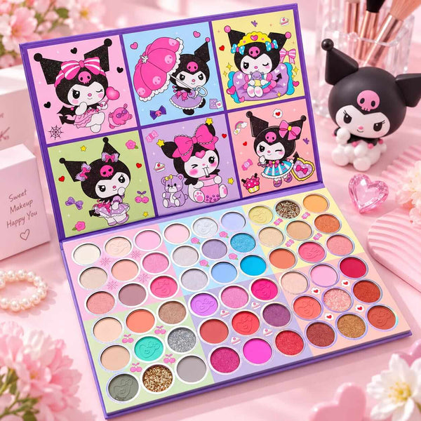 Kuromi 54-Color Eyeshadow Palette – Cute Makeup Palette for Girls