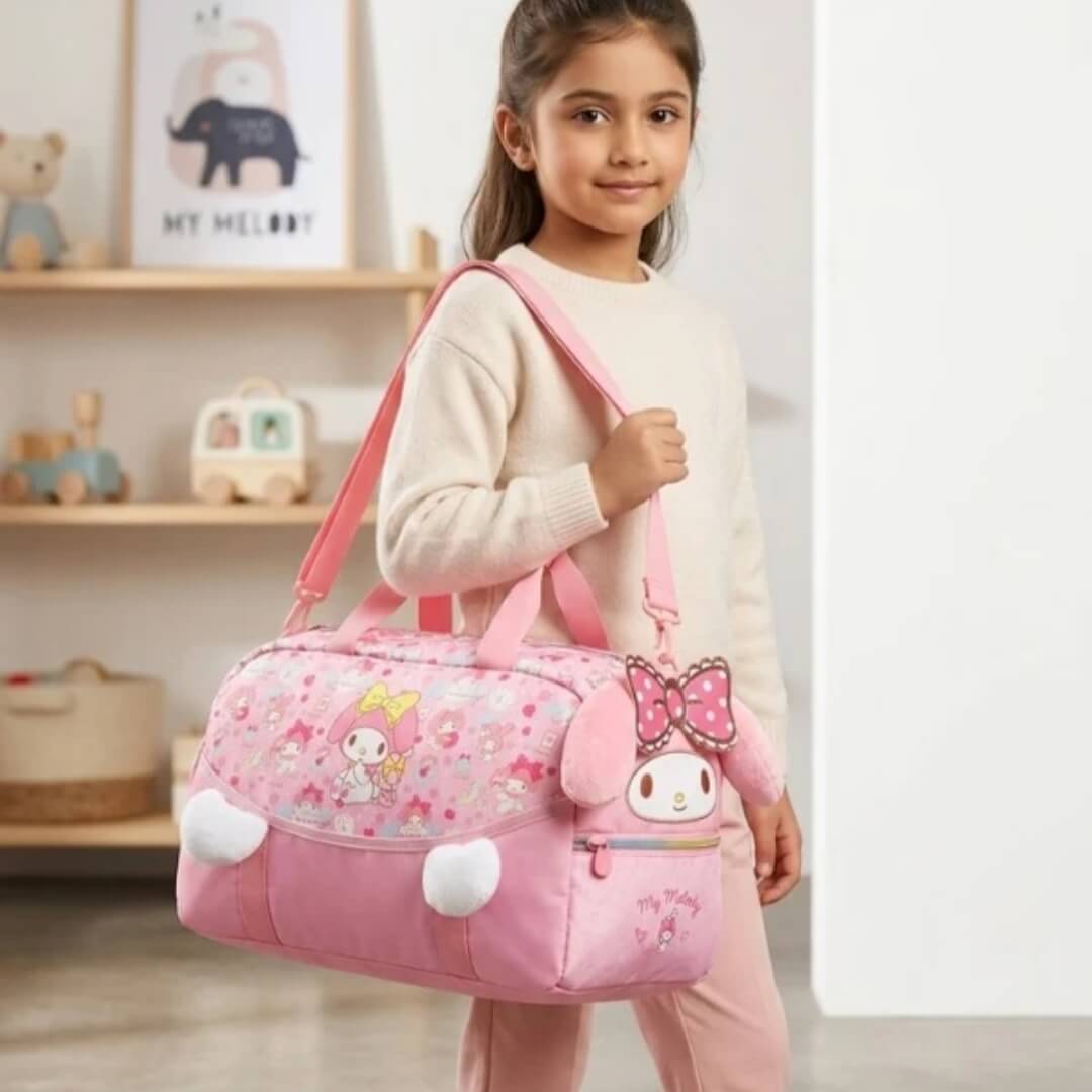 Sanrio Parachute Traveling Bags For Kids - Size 18 × 10 Inch