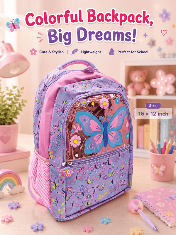 16 × 12 Inch Trendy School Backpacks For Childrens