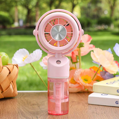 Aqua Breeze™ Rechargeable Mini Mist Cooling Fans | 3 Speed Modes | Type C Charging