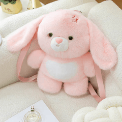 Premium Bunny Fluffy Plush Backpacks – Large Size (14 × 9 Inch)